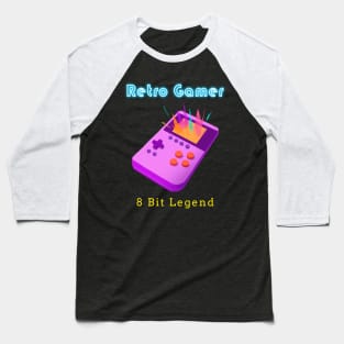 Retro Gamer Logo 26 Baseball T-Shirt